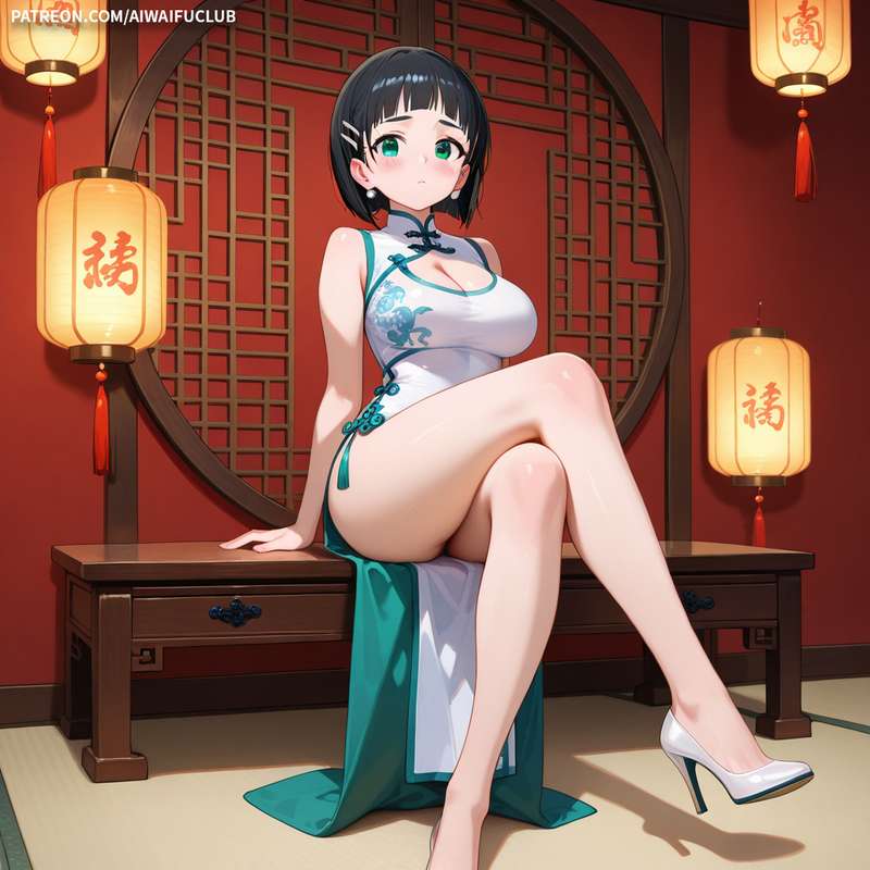 AIWaifuClub - Suguha Kirigaya 桐谷直葉 Cheongsam / Chinese Dress