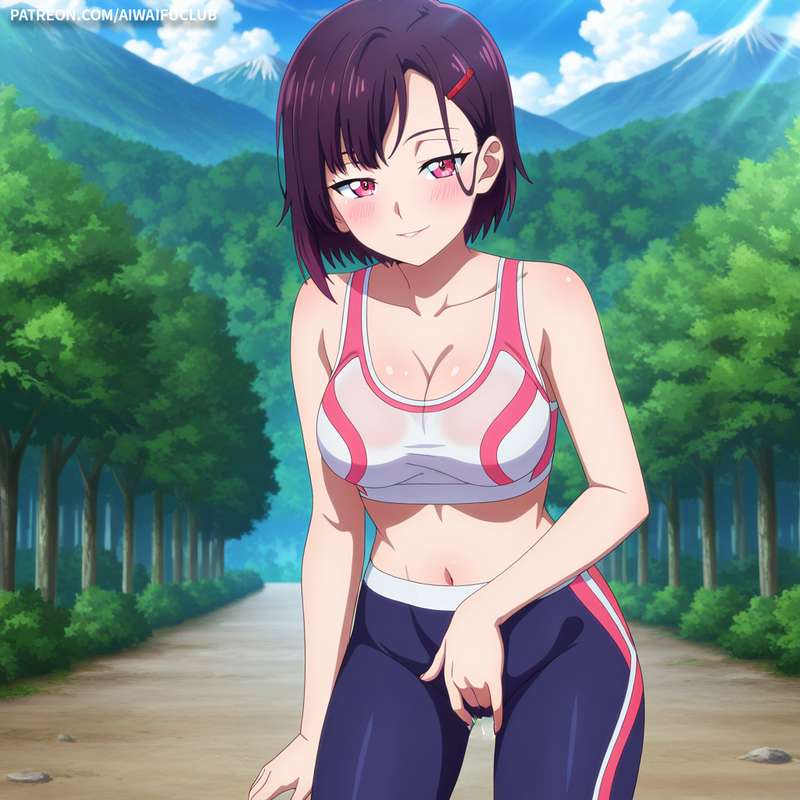 AIWaifuClub - (VIP Exclusive)Shizuka Mikazuki 三日月閑 Tight yoga outfit