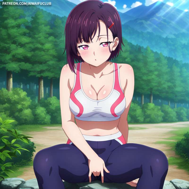 AIWaifuClub - (VIP Exclusive)Shizuka Mikazuki 三日月閑 Tight yoga outfit