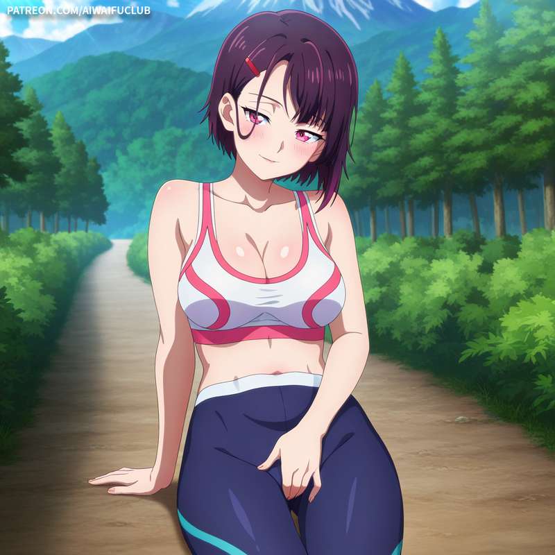 AIWaifuClub - (VIP Exclusive)Shizuka Mikazuki 三日月閑 Tight yoga outfit