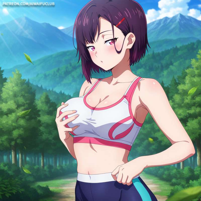 AIWaifuClub - (VIP Exclusive)Shizuka Mikazuki 三日月閑 Tight yoga outfit