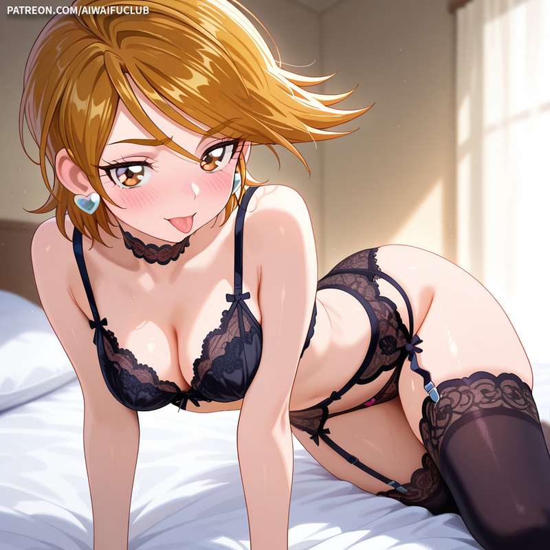 AIWaifuClub - Cure black 美墨渚 Lace Lingerie