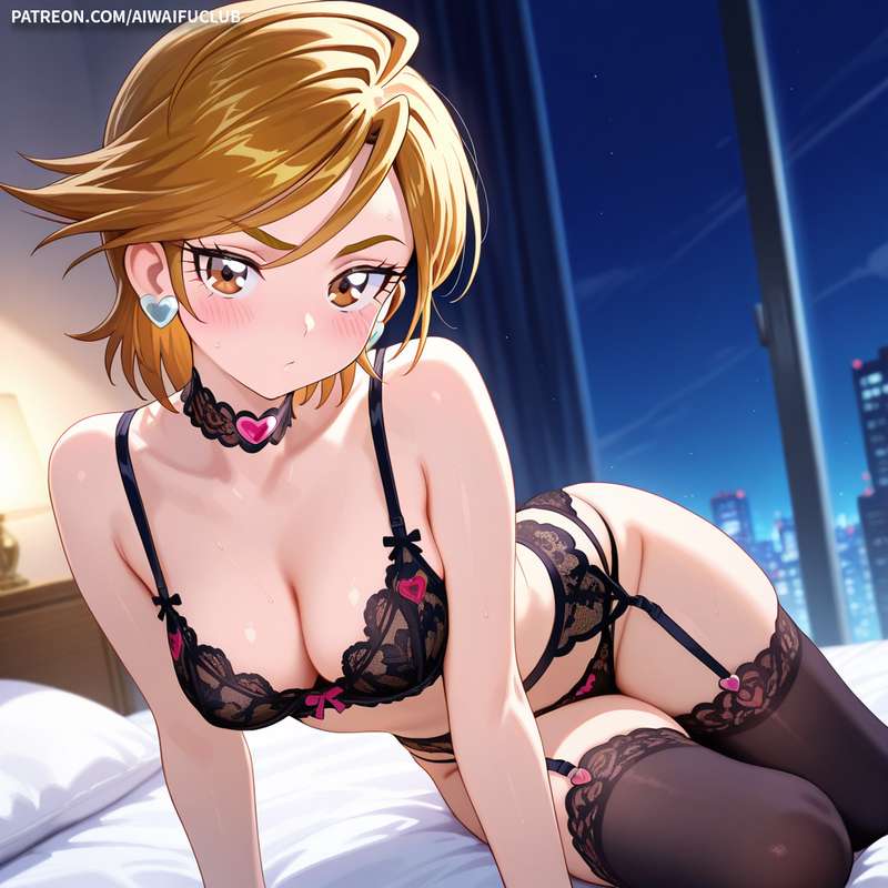 AIWaifuClub - Cure black 美墨渚 Lace Lingerie
