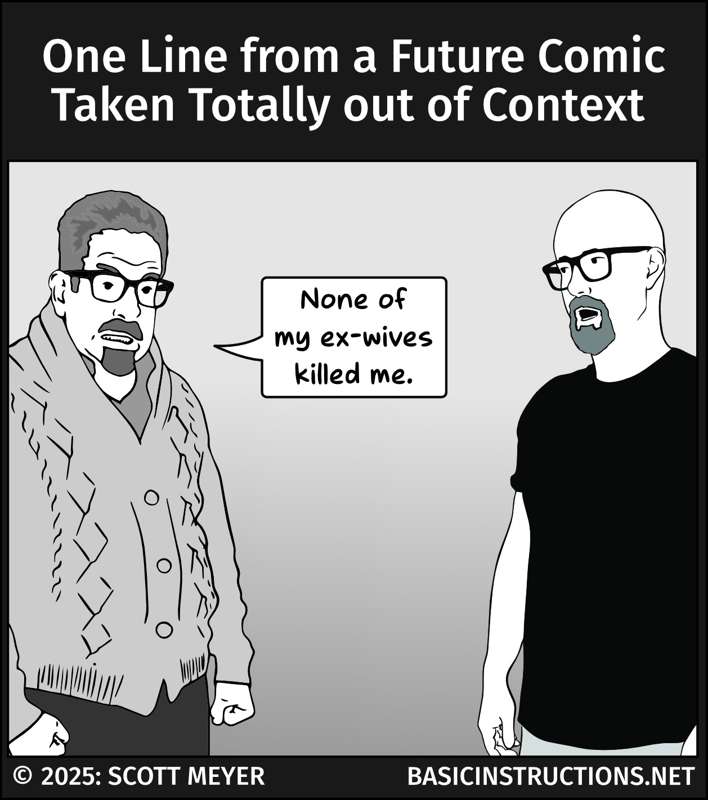 One Line from a Future Comic Taken Totally out of Context