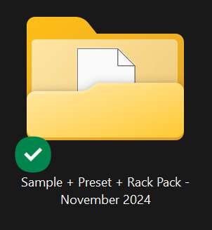 SAMPLE + RACK + PRESET PACK - NOVEMBER 2024