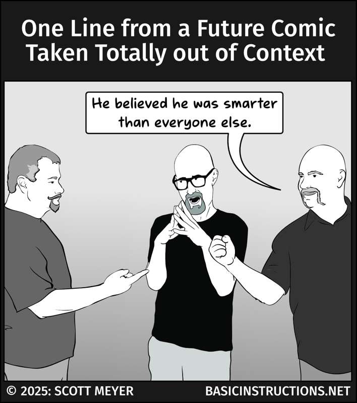 One Line from a Future Comic Taken Totally out of Context