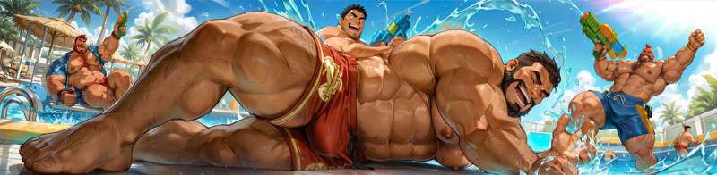 January Characters Wallpaper featuring Logan, Graves, Takeda, and Zangief.