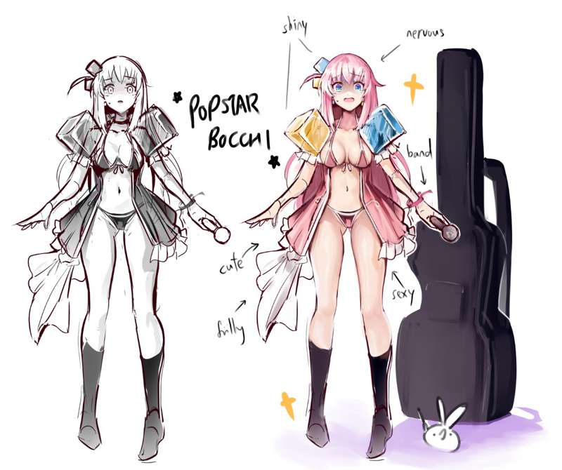 ✨ Popstar Idol BOCCHI Design Sketch 