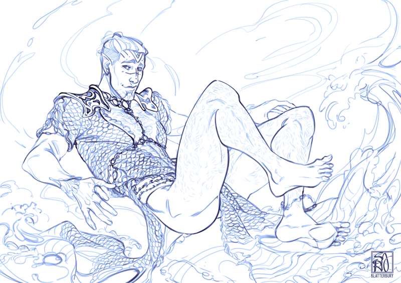 BG3_Garrik in Wavemother's robe_wip