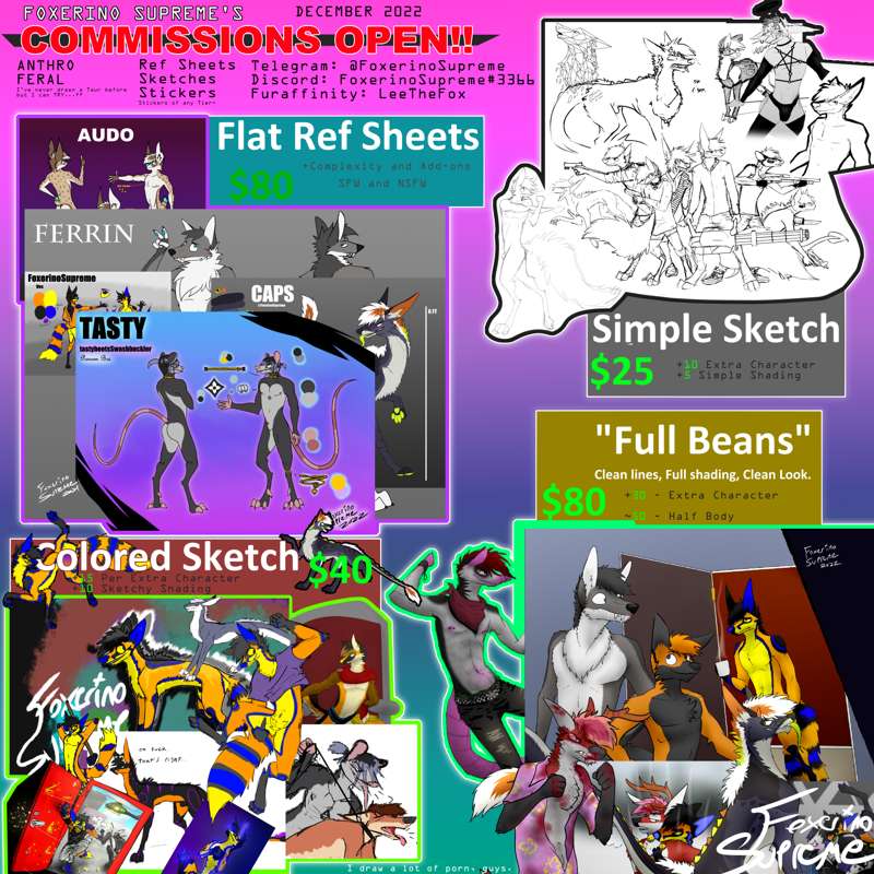 Commission Price Sheet