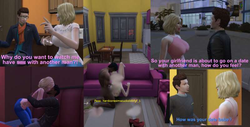 Girlfriend and boyfriend with a black man