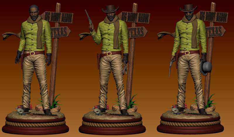 Final preview of Django Statue