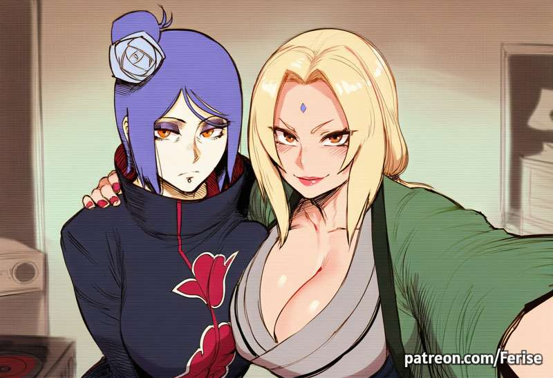 [DELUXE COMMISSION] - TSUNADE x KONAN - NARUTO (SERIES) - (FUTA)