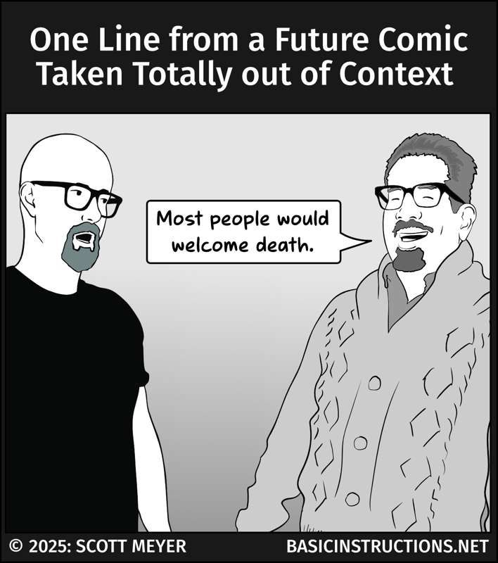 One Line from a Future Comic Taken Totally out of Context