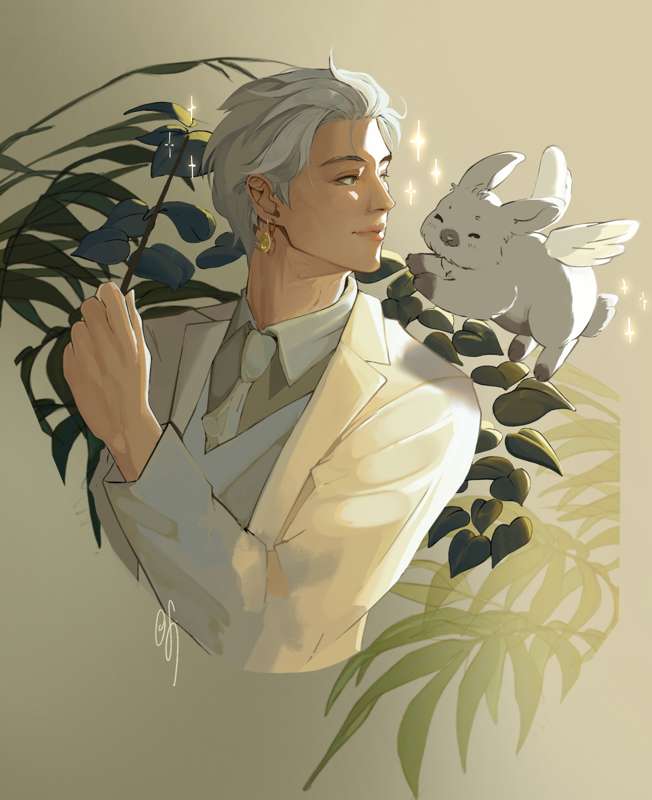 🌱✨ Earth witch Taehyung x Bunny familiar Koo 🐇✨