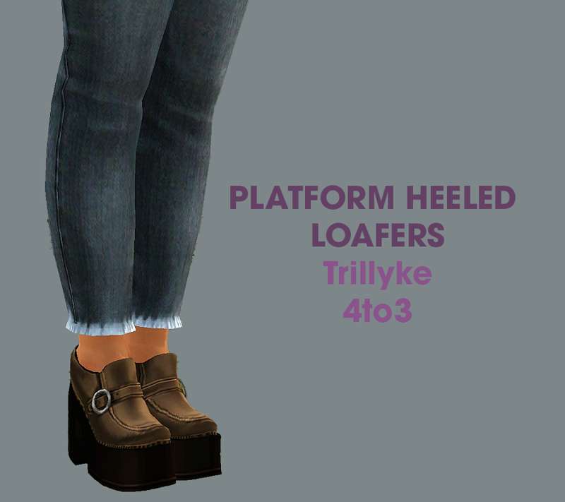 Trillyke - PLATFORM HEELED LOAFERS
