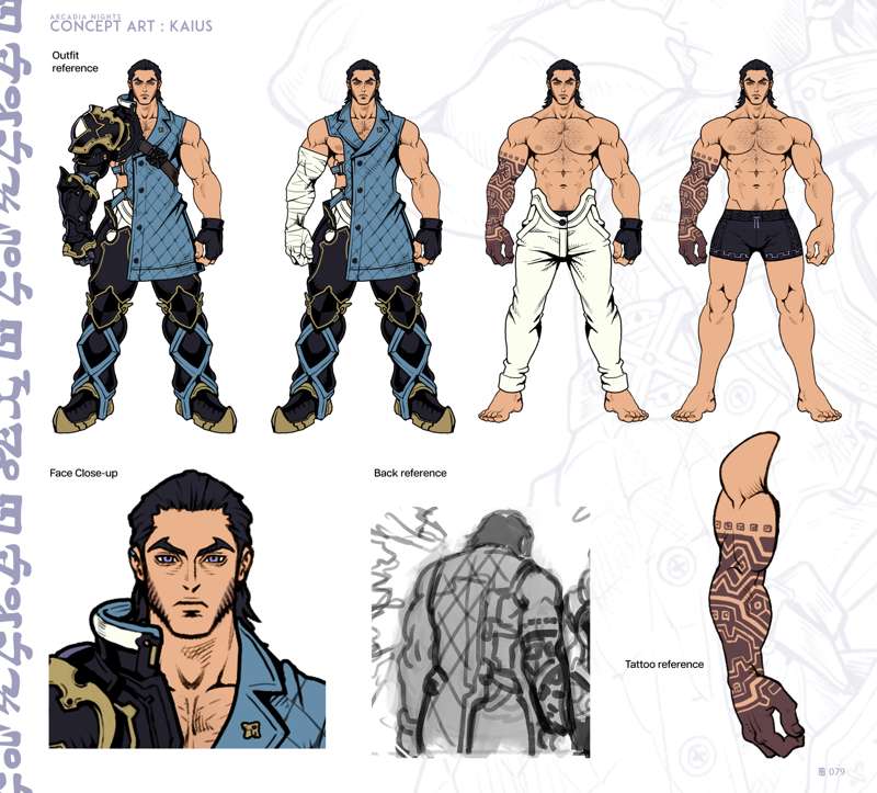Concept Art 79: Kaius outfit reference
