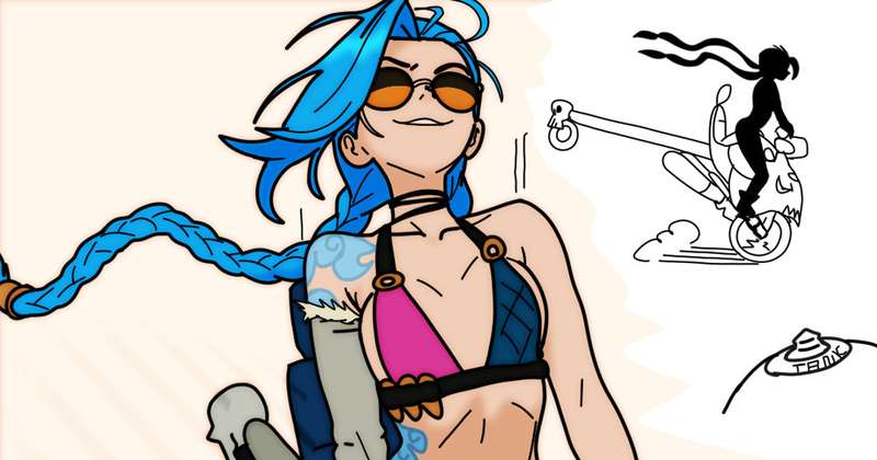 Jinx on her Firefly motorcycle 