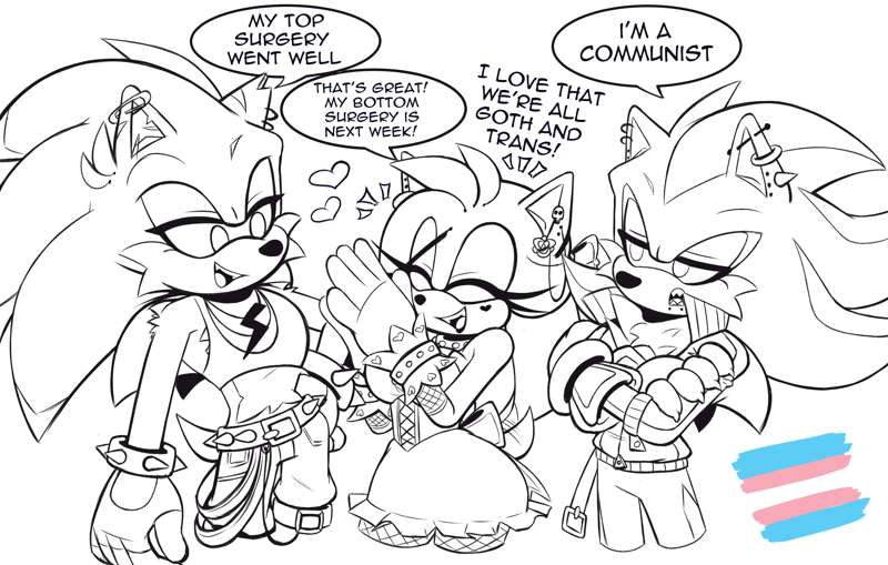 ShadSonAmy Week Punk WIP