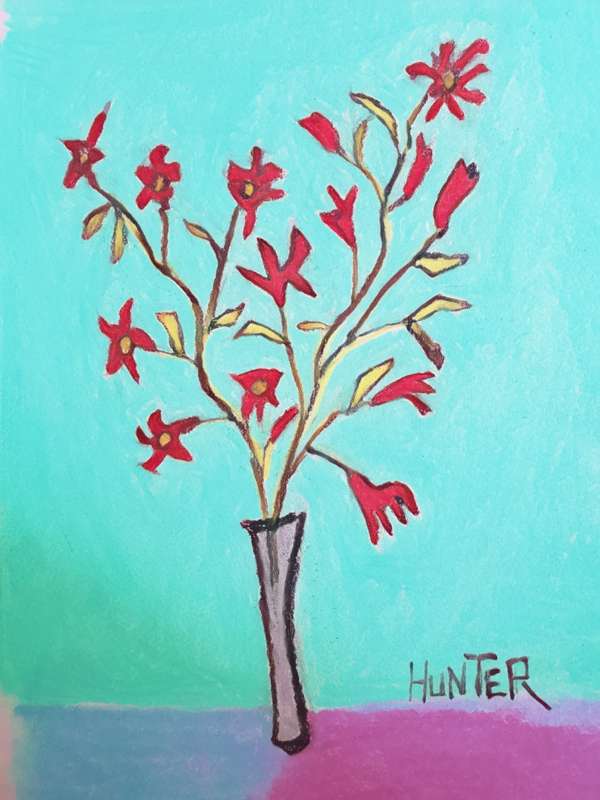 Flowers in a thin Vase