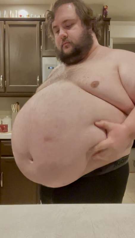The gut shirtless