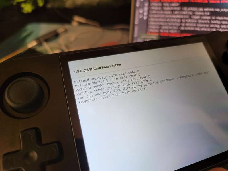 Anbernic RG405M SDCard Boot Enabler