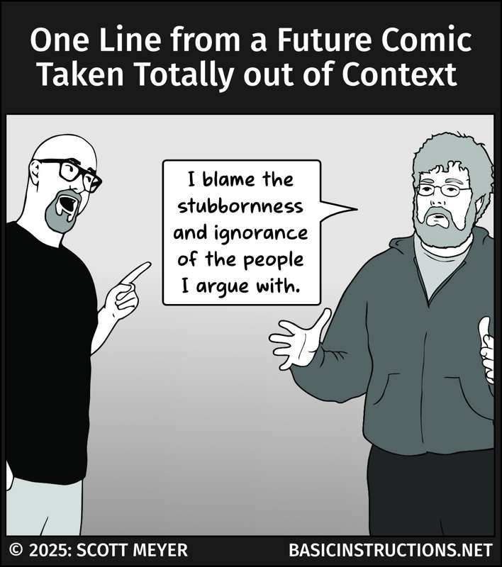 One Line from a Future Comic Taken Totally out of Context
