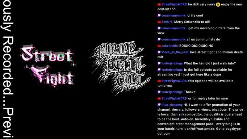 Street Fight X  Minion Death Cult 12-18-2022