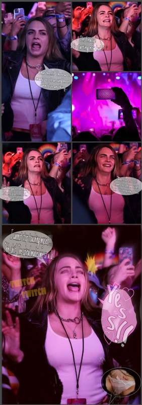 At the concert... ( Cara Delevingne)