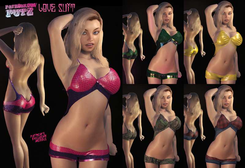 DL | Amazing "Love Suit" One Piece in 20 HD Styles