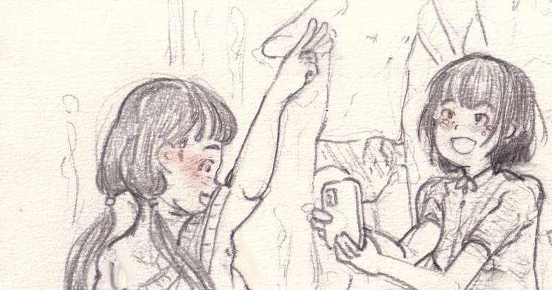 ピクシブ復活したので夏の足音に誘われて外で書いてきた（いつもの、ラッキースケベ絵）