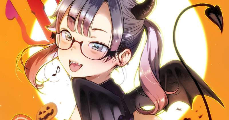 [全体公開]🎃ハロウィンイラスト🍭[裸、メガネ、衣装差分など5枚]