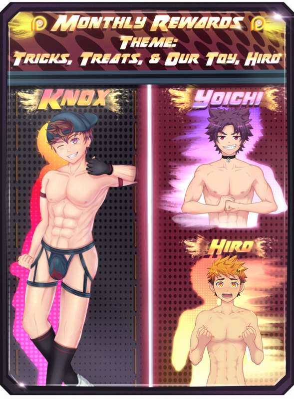 Monthly Rewards: Knox and Yoichi in Tricks, Treats, & Our Toy, Hiro!