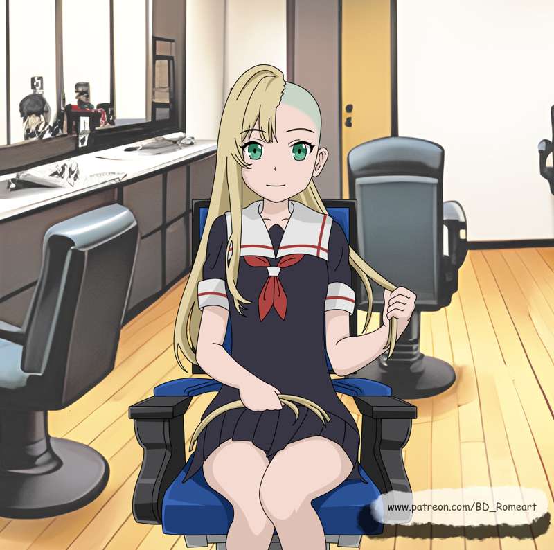 Yuudachi, Recruit haircut