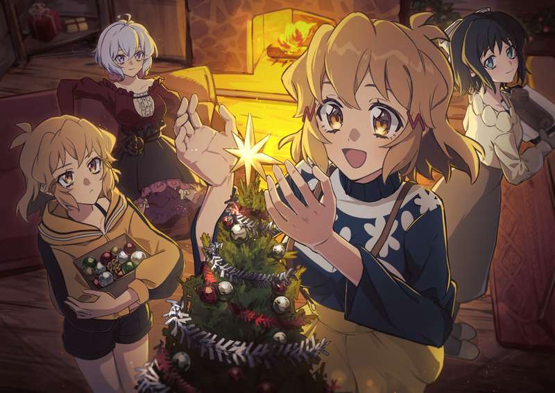 クリスマスイラストとりネりネきりしら