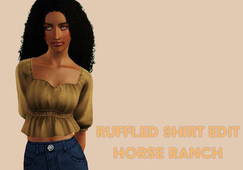 Ruffled Shirt Edit - Horse Ranch - 