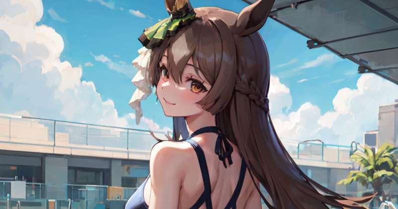 【没イラスト】Umamusume　サトノダイヤモンド　school swimsuit