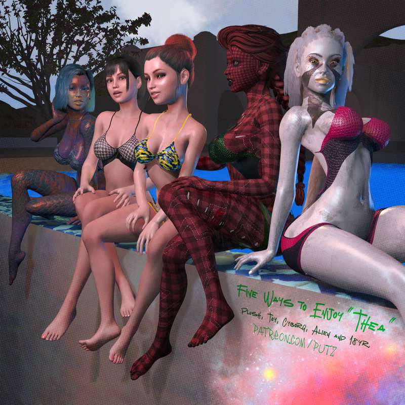 Ex. DL | “Thea” Has 5 Fantasy Looks! +Custom Morphs & Skins +2 Scenes! +6 Bonus Models
