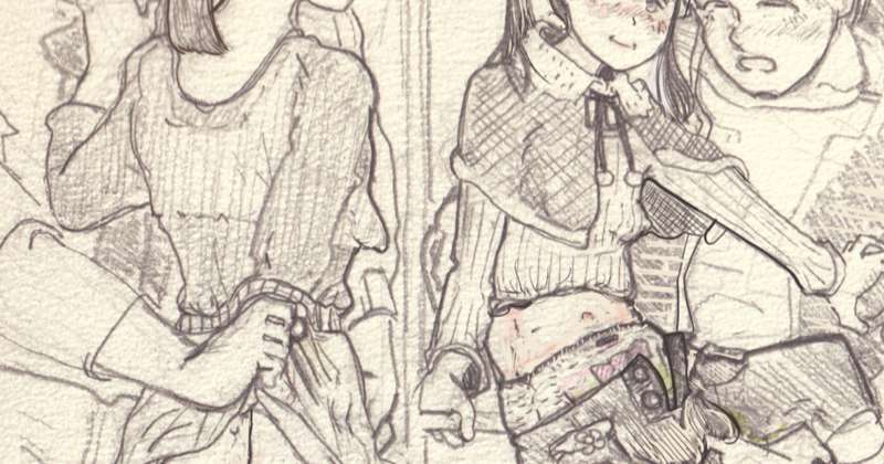 Elementary school students peeing in diapers and,Middle schoolers jealous of diapers.　etc。オムツにお漏らし小学生と、おむつうらやましがる中学生