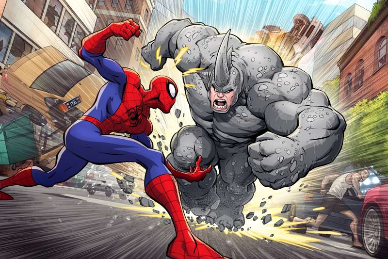 Spider-man VS Rhino
