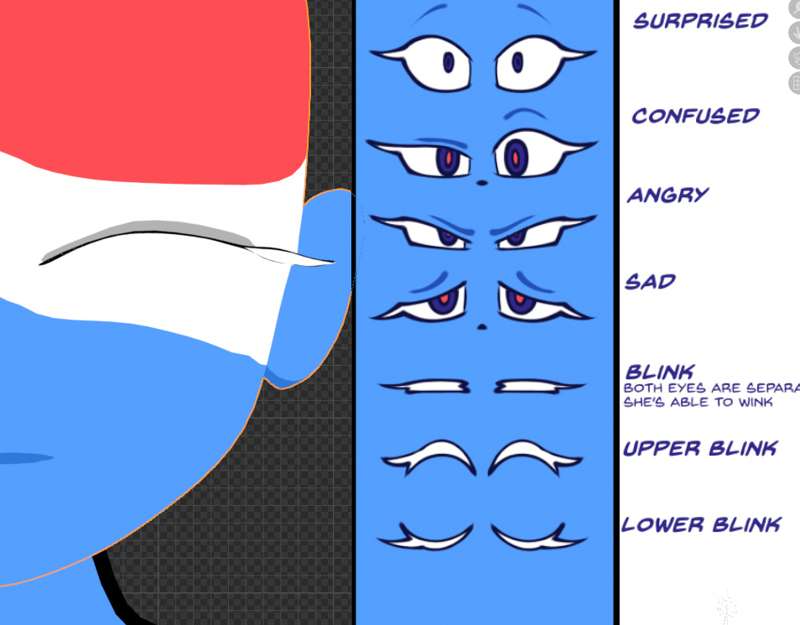 Peppi (Pepsi Chan) in glorious 3D / Facial Expressions