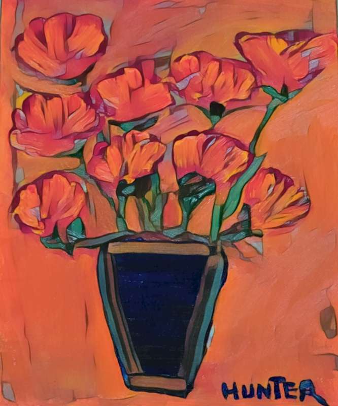 Flowers from Mars!! Oil on Canvas panel...
