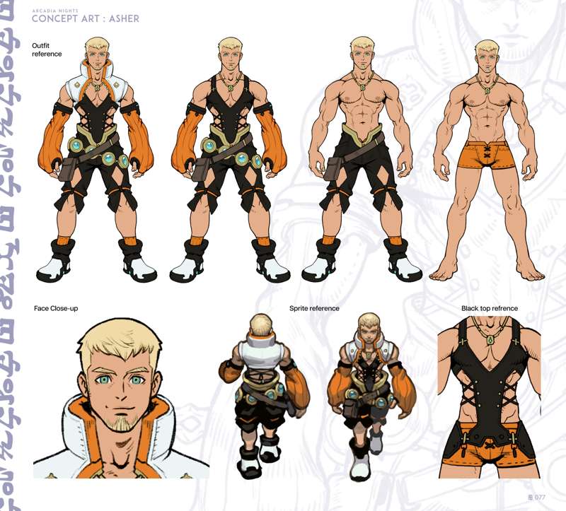 Concept Art 77: Asher  outfit reference
