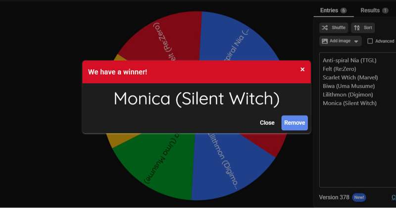August Raffle Winner
