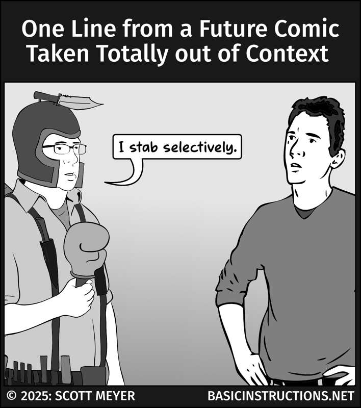 One Line from a Future Comic Taken Totally out of Context